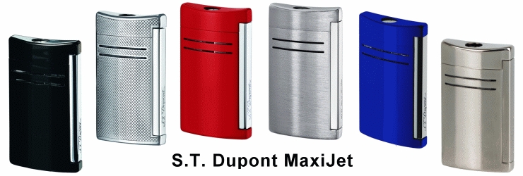 S.T Dupont Feuerzeug MaxiJet schwarz glänzend mit Jetflamme Set Gas