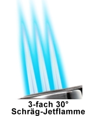 30° schräge 3-fach-Jetflamme