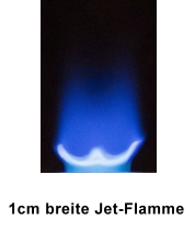 1 cm breite Jetflamme